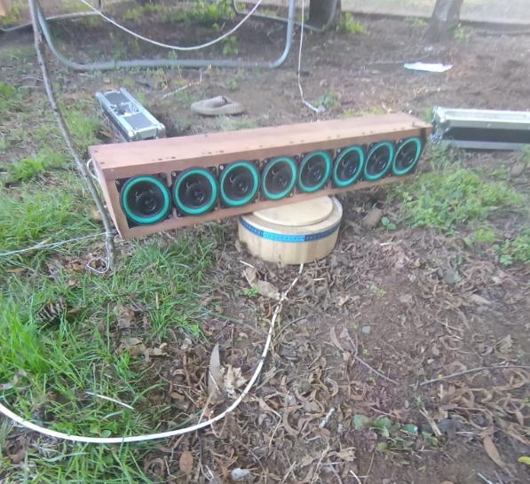 Horizontal mount over turntable