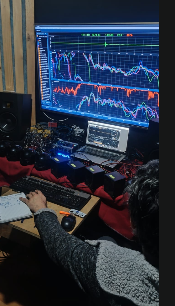 Eight little folks aligned to a point